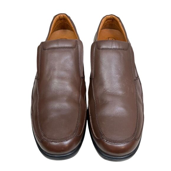 Gravity Defyer Mens Loafers Marseille II Brown Leather Cushioned Footbed Sz‎ 15 - Picture 4 of 8